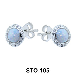 Opal Stud Earrings STO-105