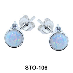 Opal Stud Earrings STO-106