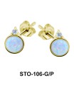 Opal Stud Earrings STO-106