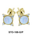 Opal Stud Earrings STO-108