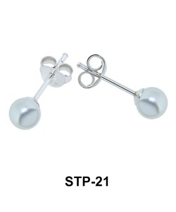 Stud Earring Smooth Pearl STP-21