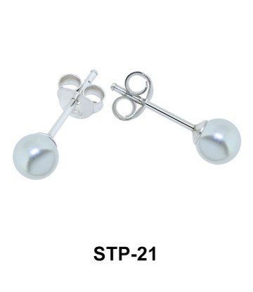 Stud Earring Smooth Pearl STP-21