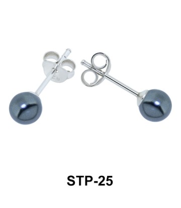 Stud Earring Dark Pearl STP-25