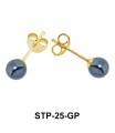 Stud Earring Dark Pearl STP-25