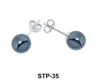 Stud Earring Dark Blue Pearl STP-35