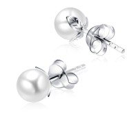 Stud Earring Pearl 6mm STP-52-6