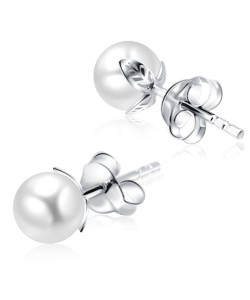 Stud Earring Pearl 6mm STP-52-6