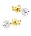 Pearl with Stone Stud Earring STPJ-40