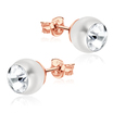 Pearl with Stone Stud Earring STPJ-41