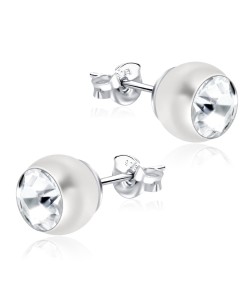 Pearl with Stone Stud Earring STPJ-41