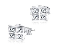 Shining Squares Stud Earrings STS-125