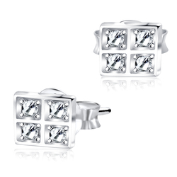 Shining Squares Stud Earrings STS-125