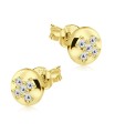 Circle X Shape Stud Earrings STS-132