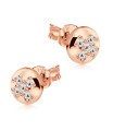 Circle X Shape Stud Earrings STS-132