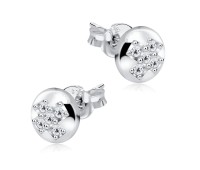Circle X Shape Stud Earrings STS-132