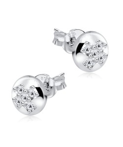 Circle X Shape Stud Earrings STS-132