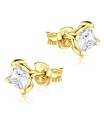 CZ Square 4mm Stud Earrings STS-152-4