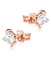 CZ Square 4mm Stud Earrings STS-152-4