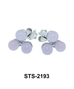 Rose Quartz Stud Earrings STS-2193