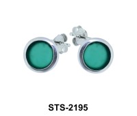 Green Agate Stud Earrings STS-2195
