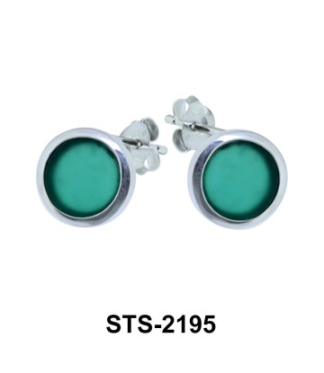 Green Agate Stud Earrings STS-2195