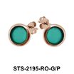 Green Agate Stud Earrings STS-2195