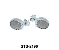 Gray Agate Stud Earrings STS-2196