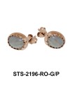 Gray Agate Stud Earrings STS-2196