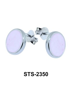 Rose Quartz Stud Earrings STS-2350