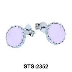 Rose Quartz Stud Earrings STS-2352