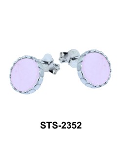 Rose Quartz Stud Earrings STS-2352