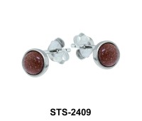 Gold Sand Stone Stud Earrings STS-2409
