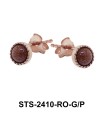 Gold Sand Stone Stud Earrings STS-2410