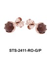 Gold Sand Stone Stud Earrings STS-2411