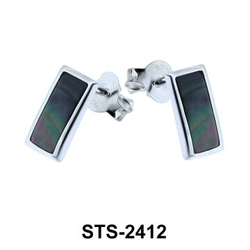 Gray Shell Stud Earrings STS-2412
