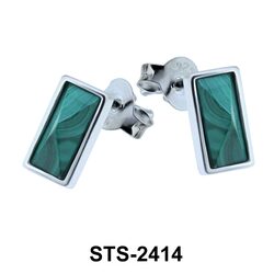 Malachite Stud Earrings STS-2414