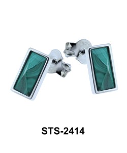 Malachite Stud Earrings STS-2414