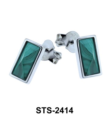 Malachite Stud Earrings STS-2414