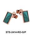 Malachite Stud Earrings STS-2414