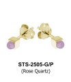 Rose Quartz Stud Earrings STS-2505