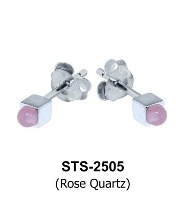 Rose Quartz Stud Earrings STS-2505