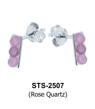 Rose Quartz Stud Earrings STS-2507