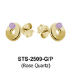 Rose Quartz Stud Earrings STS-2509