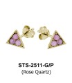 Rose Quartz Stud Earrings STS-2511