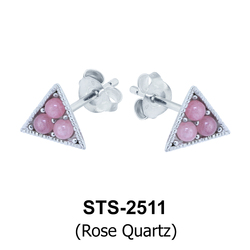 Rose Quartz Stud Earrings STS-2511