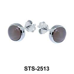 Orange Moonstone Stud Earrings STS-2513