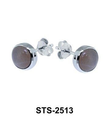 Orange Moonstone Stud Earrings STS-2513