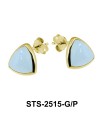 Aquamarine Stud Earrings STS-2515