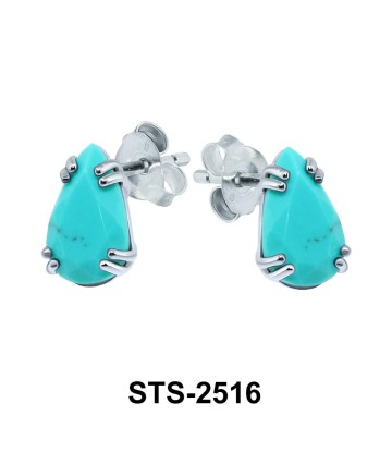 Green Turquoise Stud Earrings STS-2516