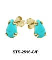 Green Turquoise Stud Earrings STS-2516